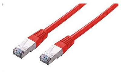 Кабел за мрежа C-TECH CB-PP5F-1R, патчкорд Cat5e FTP, 1 m, црвен