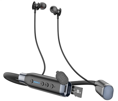 Kufje sportive HOCO Neckband, Bluetooth 5.3, me kartë TF, magnetike, të zeza