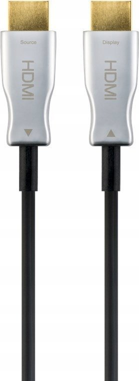 Kabllo HDMI Goobay 65567, optik hibrid AOC, High Speed me Ethernet, 20m, e zezë