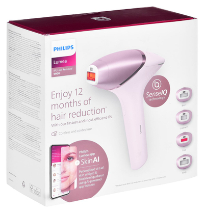 Epilator IPL Philips Lumea BRI977/00, teknologji SenseIQ, 4 koka inteligjente, i bardhë