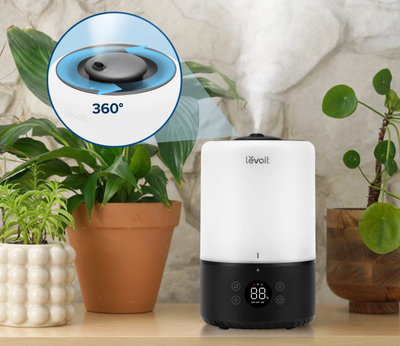 Lagështues ajri Levoit Dual200S Pro Smart, 3L, me ekran LED, i bardhë e i zi