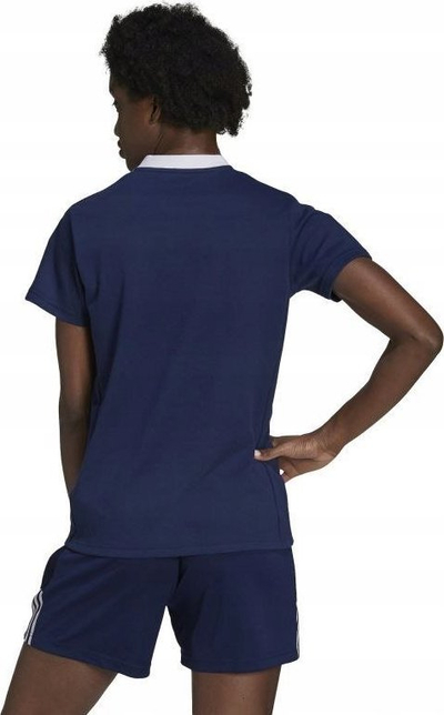 Bluzë polo Adidas Tiro 21 GK9674 për goca, me teknologji AEROREADY, blu e errët