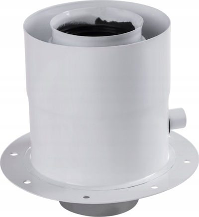 Adapter shkarkimi SpiroFlex 60/100 TW, për kaldaja kondensimi, çelik inox, i bardhë