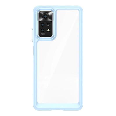 Këllëf telefoni Outer Space për Xiaomi Poco M4 Pro, hibrid TPU PC, transparent, blu