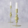 Mbajtëse qiriri dekorative Metal Candle Holder, set 2 copë, metal, jeshile khaki