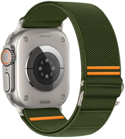 Rrip ore Tech-Protect Nylon Slip për Apple Watch 44-49mm, najlon i lehtë, i frymëmarrshëm, jeshil