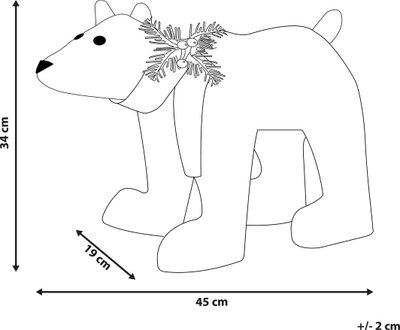 Arushë dekorative LED SIVULA, 34 cm, për jashtë, e bardhë