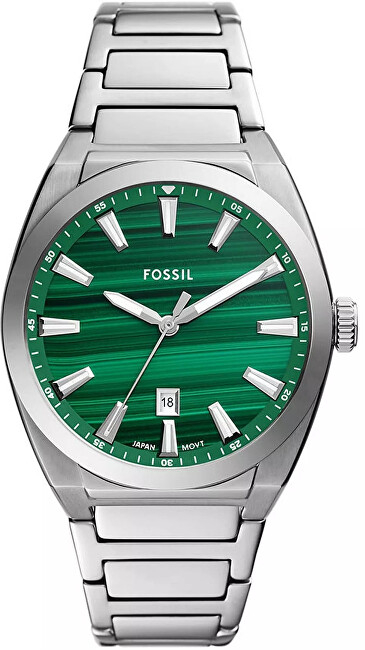 Orë dore për burra Fossil Everett FS6056, e argjendtë