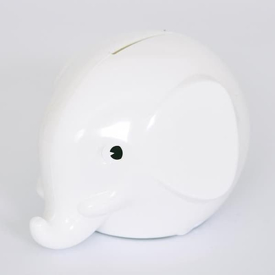 Kumbare porcelani Carioca Porcelain Piggy Bank, 50mm, e bardhë