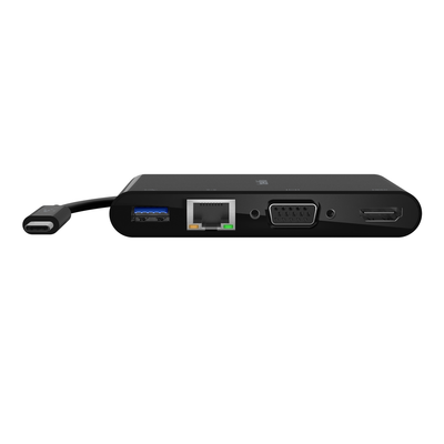 Përshtatës dhe karikues multimedial Belkin USB-C, i zi