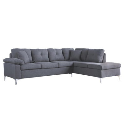 Divan këndor (i djathtë) gri 282×197×90 cm (HM3087R), gri