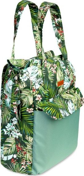 Çantë për mamat Sensillo Bag for Mom, 45x40x15 cm, me plot xhepa, jeshile Jungle