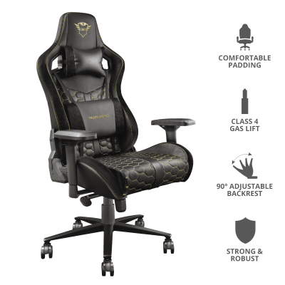 Karrige lojërash GXT 712 Resto Pro, 150kg, e zezë