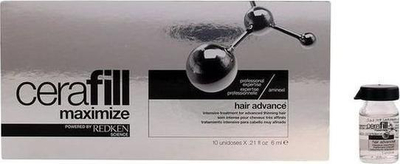Ampula për flokë Redken Cerafill Maximize, trajtim i fortë, 10x6ml, transparente