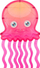 Fluturak Dragon Single Line Sea Animals Junior, poliamid, për kalamaj, rozë