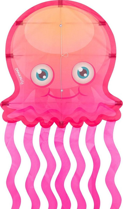 Fluturak Dragon Single Line Sea Animals Junior, poliamid, për kalamaj, rozë