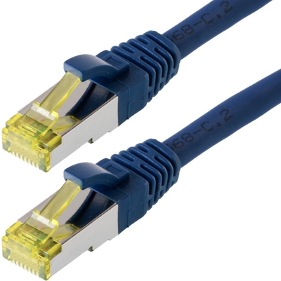 Kabllo rrjeti Telegärtner 100008829 RJ45 CAT 6A, 7.5m S/FTP, pa halogjen, blu
