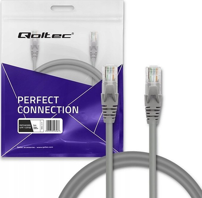 Kabllo rrjeti Qoltec Patch, UTP CAT5e, 5m, gri