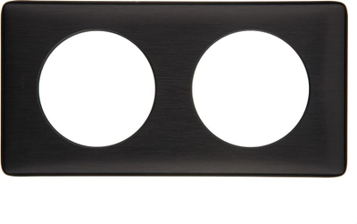 Pllakë mbuluese Legrand Céliane 068982, 2 module, metal, karbon