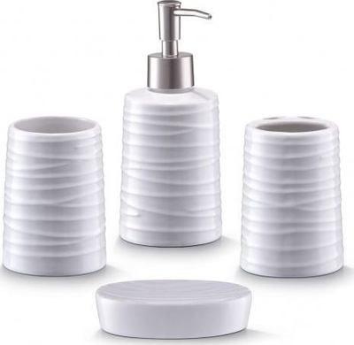 Set banjo qeramik 18266, 4 pjesë, i bardhë