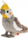 Плишана играчка BEPPE папагал Grey Cockatiel, 20 cm, сив