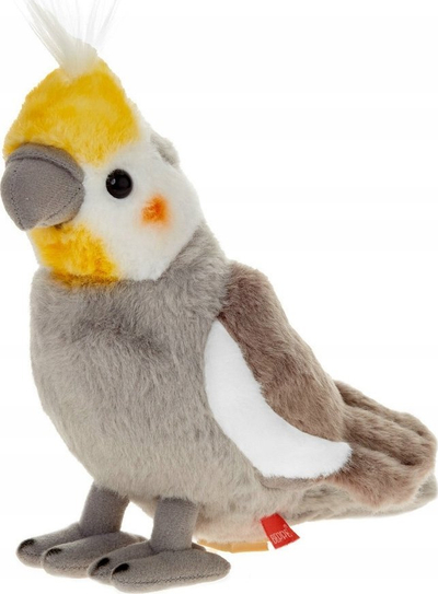 Плишана играчка BEPPE папагал Grey Cockatiel, 20 cm, сив