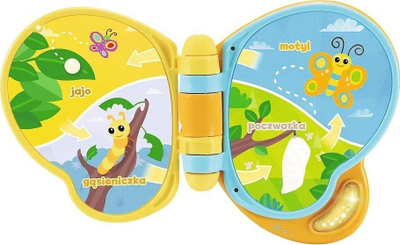 Lodër interaktive VTech Flutura Motylek Cyrylek, me litar për ta tërhequr, me libër edukativ, shumëngjyrëshe
