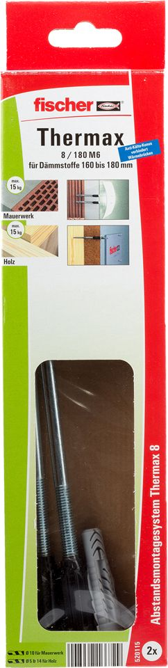 Distancues izolues Fischer TherMax 520115, 240mm, 18mm, set me 2 copë