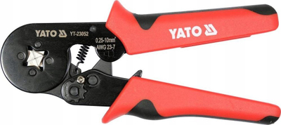 Pinca presuese Yato YT-23052, set me 1200 tule kabllosh, gamë 0.25-10mm², e kuqe me të zezë