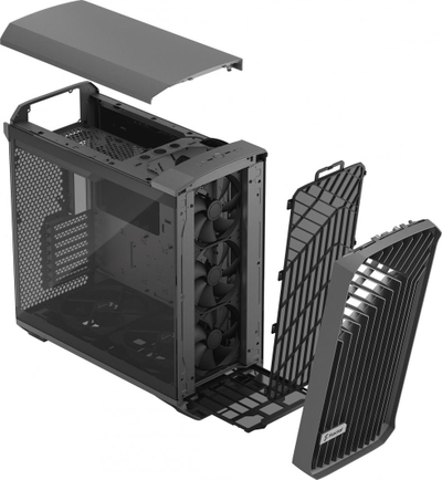 Kasë Fractal Design Torrent TG Light Tint, e hirtë, Full Tower