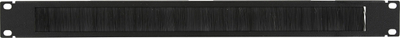Aksesor rack Lanview RAO200BL, 19", me furça kabllosh, i zi
