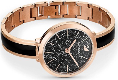 Orë dore për femra Swarovski Crystalline Delight 5580530, e zezë/ari rozë