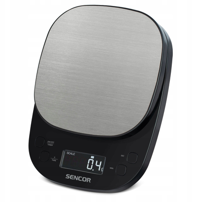 Peshore digjitale kuzhine Sencor SKS 0804BK, ekran LCD, funksion tare, e zezë