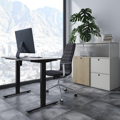 Tavolinë zyre Ergo Office ER-443, elektrike me një motor, ngrihet deri në 1160mm, e bardhë
