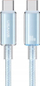 Kabllo USB USAMS Cloud Series, Type C në Type C, 100W PD, blu transparente