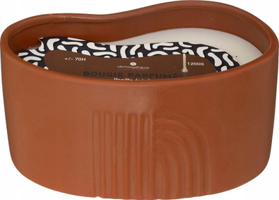 Kandël qeramike Atmosphera, aromë vanilje, 2 fitila, 1200g