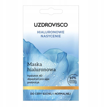 Maskë fytyre Uzdrovisco Hyaluronic Acid Hyaluronic Saturation, 2x5ml, hidratim intensiv