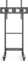 Karrocë TV për TV LCD/LED 50–90\", lartësi e rregullushme, me raft, e zezë