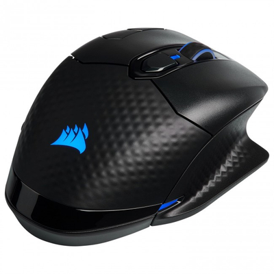 Гејминг глушец Corsair Dark Core, безжичен, 18000 DPI, црн