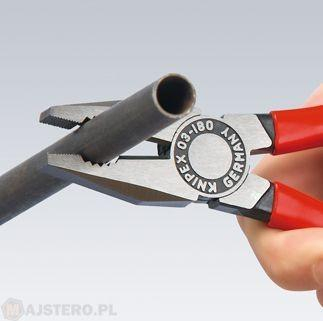 Pinca universale Knipex 03 01 140, 140mm, me doreza plastike të kuqe