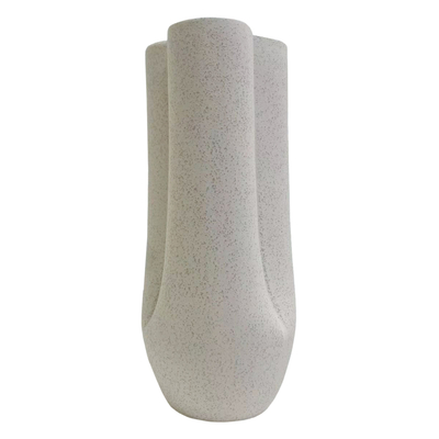 Dekor tavoline qeramike Glaze Φ14x34Hcm (HM4611.01), bardhë