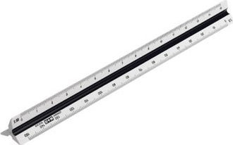 Shkallë trekëndore Möbius Ruppert, 30cm, me dy ngjyra, e bardhë
