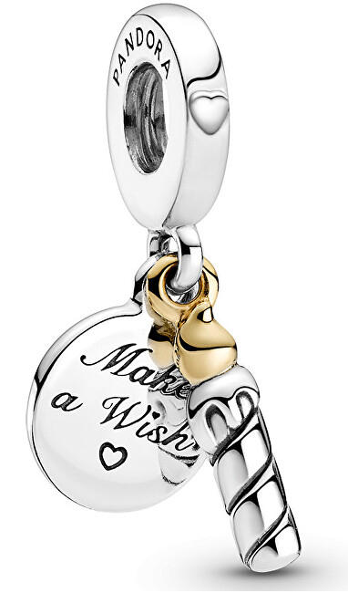 Stoli për byzylyk Pandora Birthday Candle Dangle Charm, e argjendtë