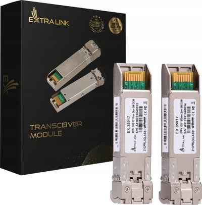 Modul transiver Extralink SFP+ 10G, 2 copë, 1310 nm, singlemode 2 km