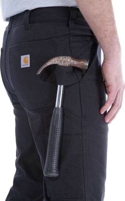 Pantallona pune Carhartt Duck Dungaree, W40 L32, pambuk i fortë, të zeza