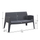 Divan kopshti SLEEK HM6366.10, 2 vendësh, polipropilen, 133x68x73 cm, gri