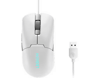 Mouse gaming Lenovo Legion M300s GY51H47351, 8000 DPI, me kabllo USB, i bardhë