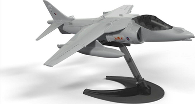 Пластичен модел авион Airfix Quickbuild Harrier Jump Jet, snap together, обоен, за деца 6+
