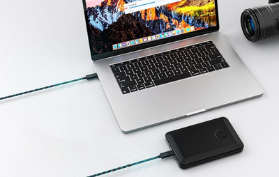 Set kabllo USB C Aukey Thunderbolt 3, 240W, 0.8m, të zeza