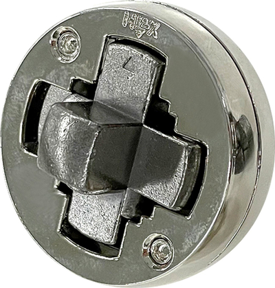 Puzzle metalik Hanayama Cast Hex, lojë mendore për të rritur, prej metali, argjend